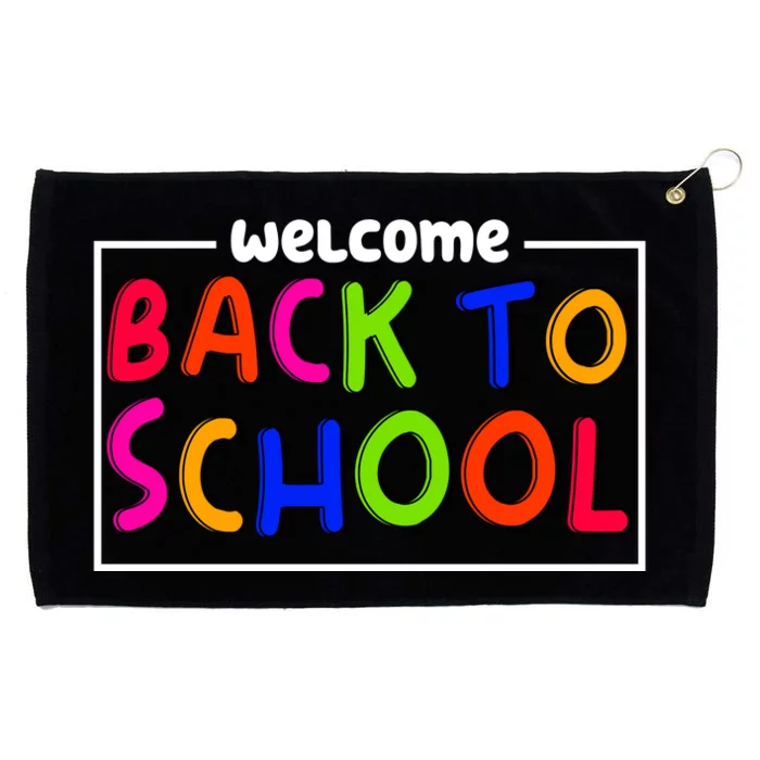 Welcome Back To School Grommeted Golf Towel