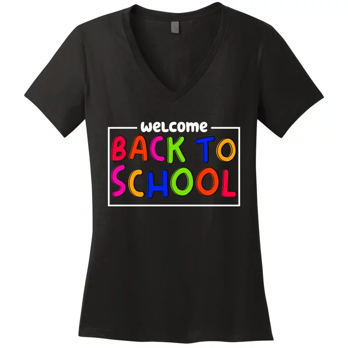 Welcome Back To School Women's V-Neck T-Shirt