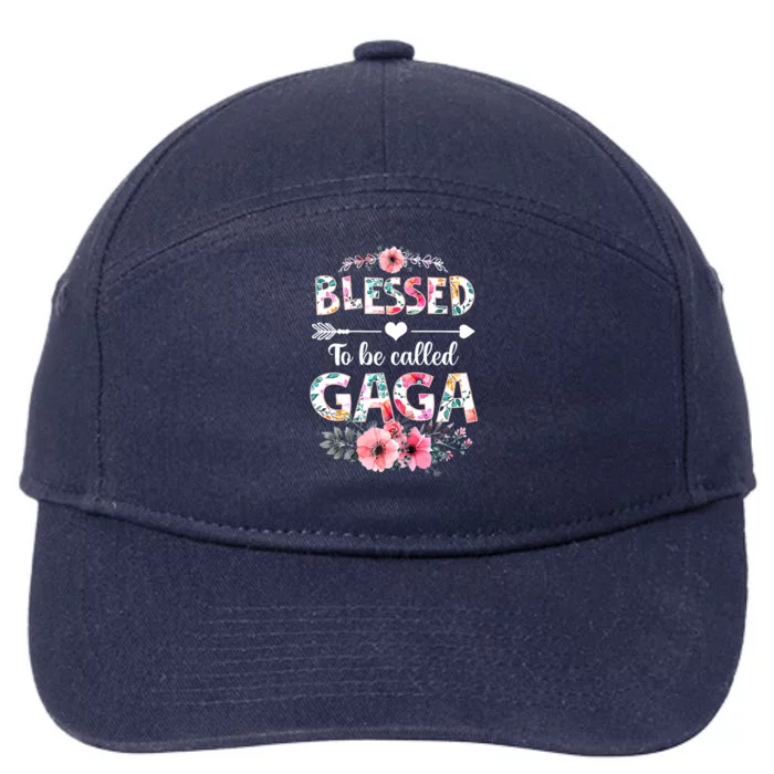 Womens Blessed To Be Called Gaga Shirt Funny Gaga Mother's Day 7-Panel Snapback Hat