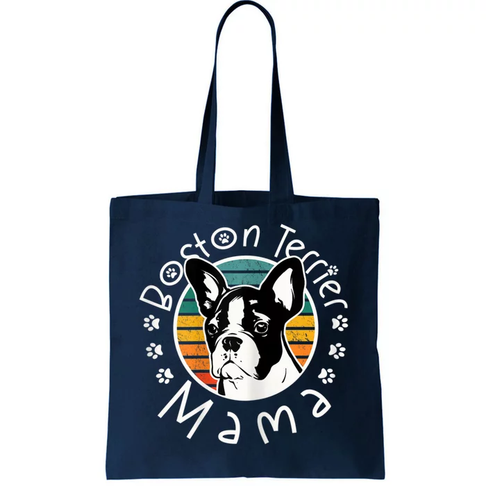 Womens Boston Terrier Mama Bostie Mom Dog Love Tote Bag