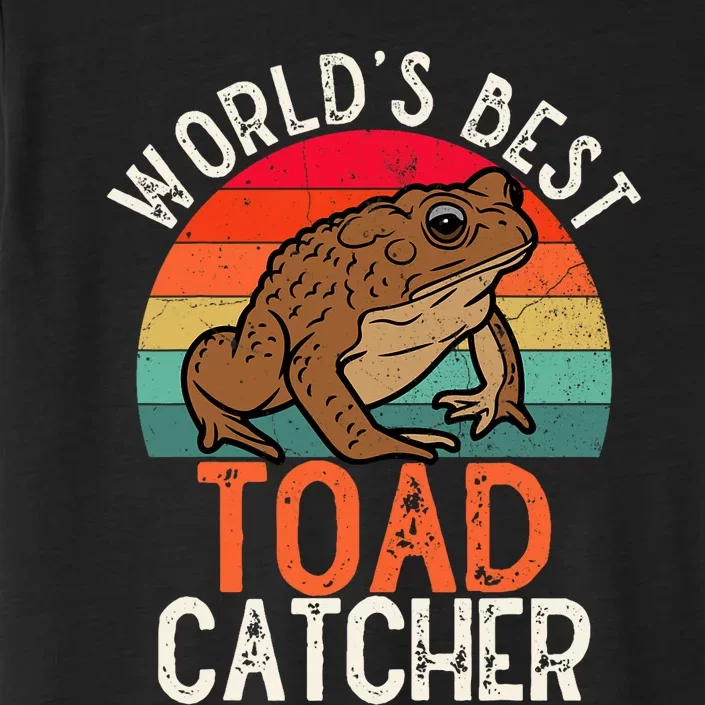 Worlds Best Toad Catcher Funny Amphibian Toad ChromaSoft Performance T-Shirt