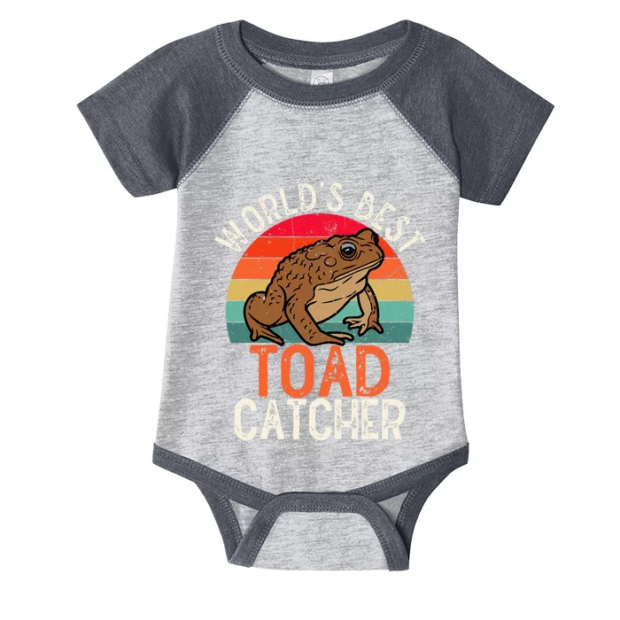 Worlds Best Toad Catcher Funny Amphibian Toad Infant Baby Jersey Bodysuit