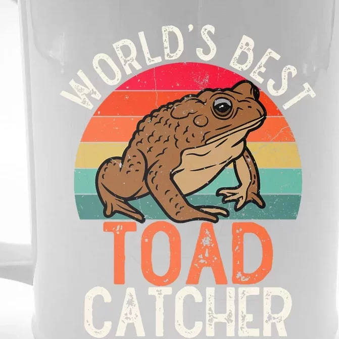 Worlds Best Toad Catcher Funny Amphibian Toad Front & Back Beer Stein