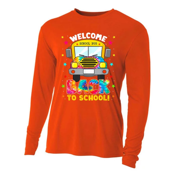 Welcome Back To School Funny Outfit School Bus Driver Cooling Performance Long Sleeve Crew