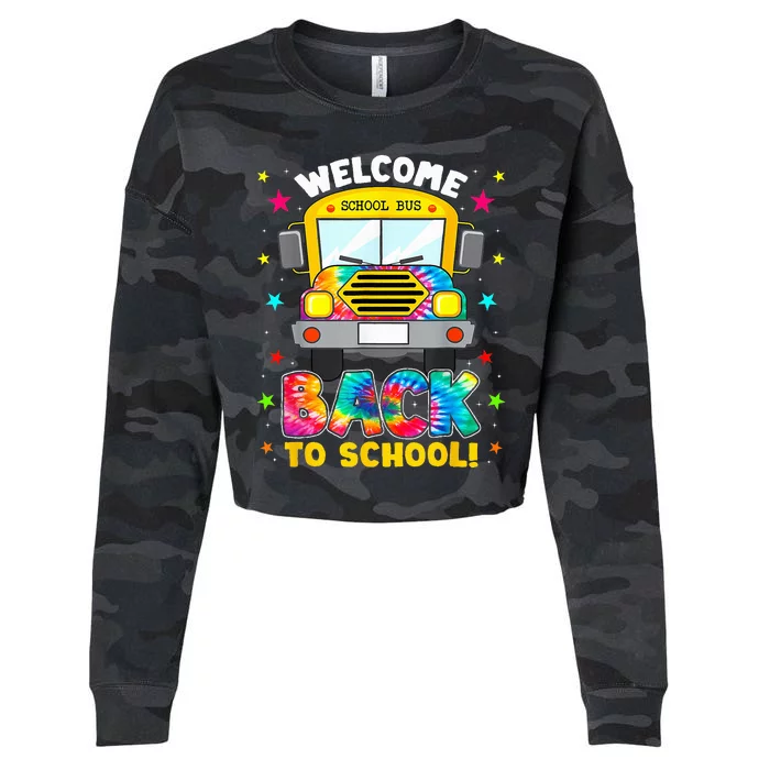 Welcome Back To School Funny Outfit School Bus Driver Cropped Pullover Crew