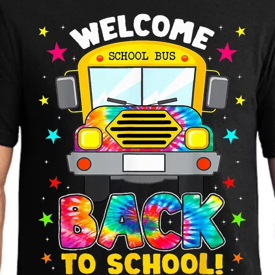 Welcome Back To School Funny Outfit School Bus Driver Pajama Set