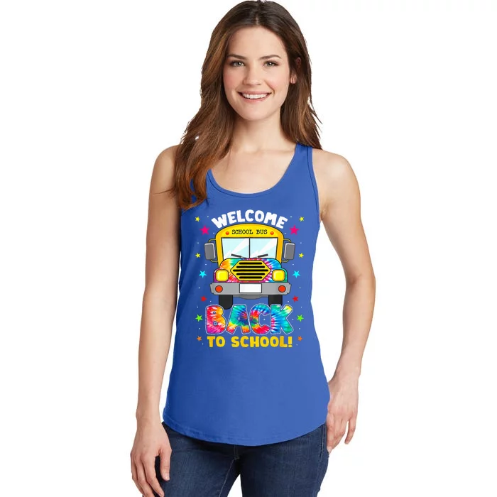 Welcome Back To School Funny Outfit School Bus Driver Ladies Essential Tank