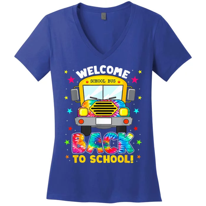 Welcome Back To School Funny Outfit School Bus Driver Women's V-Neck T-Shirt