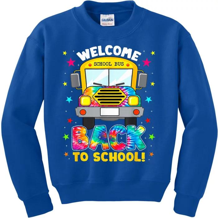 Welcome Back To School Funny Outfit School Bus Driver Kids Sweatshirt