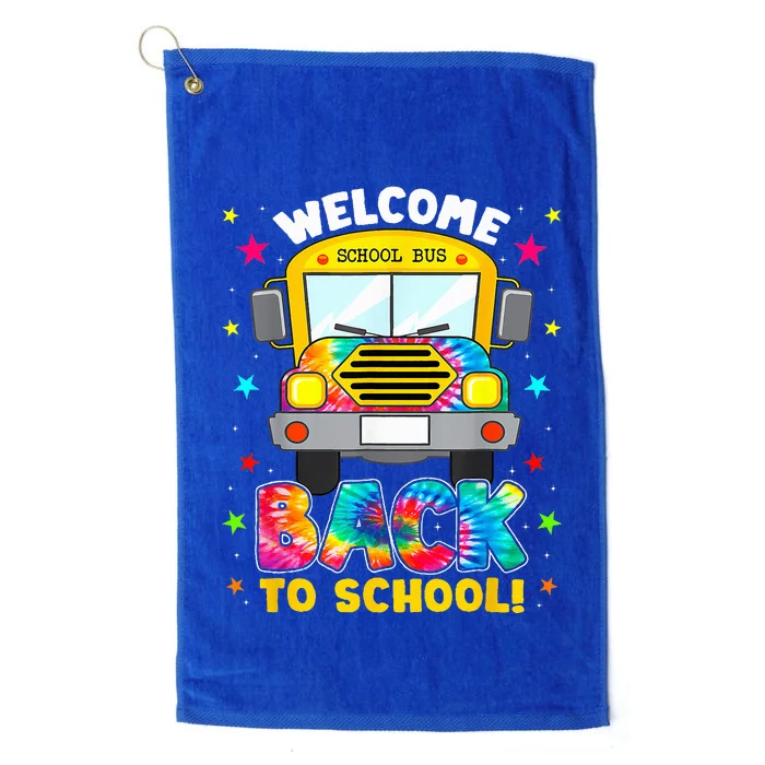 Welcome Back To School Funny Outfit School Bus Driver Platinum Collection Golf Towel