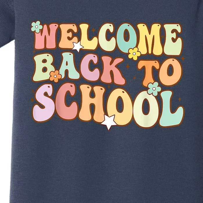 Welcome Back To School Retro First Day Of School Teacher Baby Bodysuit