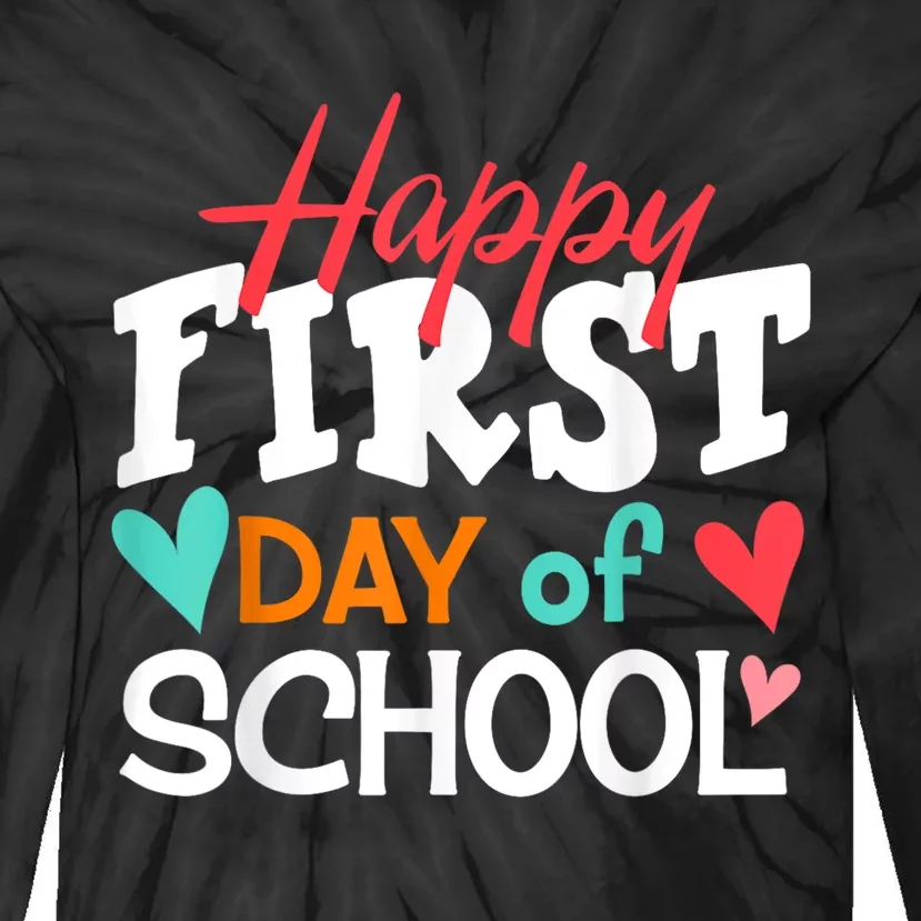 Welcome Back To School First Day Of School Teachers Kids Tie-Dye Long Sleeve Shirt