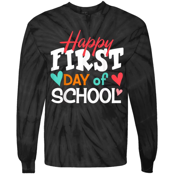 Welcome Back To School First Day Of School Teachers Kids Tie-Dye Long Sleeve Shirt