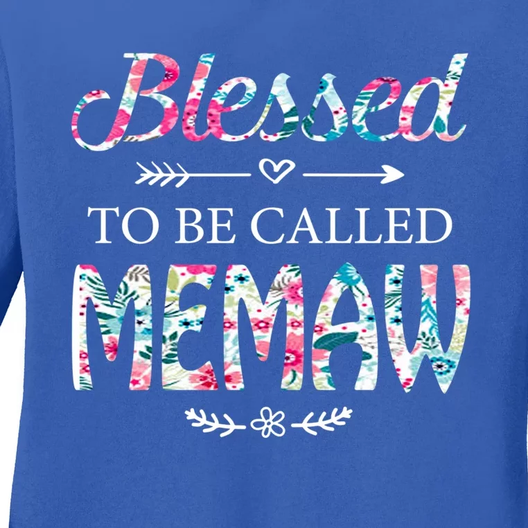 Wo Blessed To Be Called Memaw Gift For Memaw Gift Ladies Long Sleeve Shirt