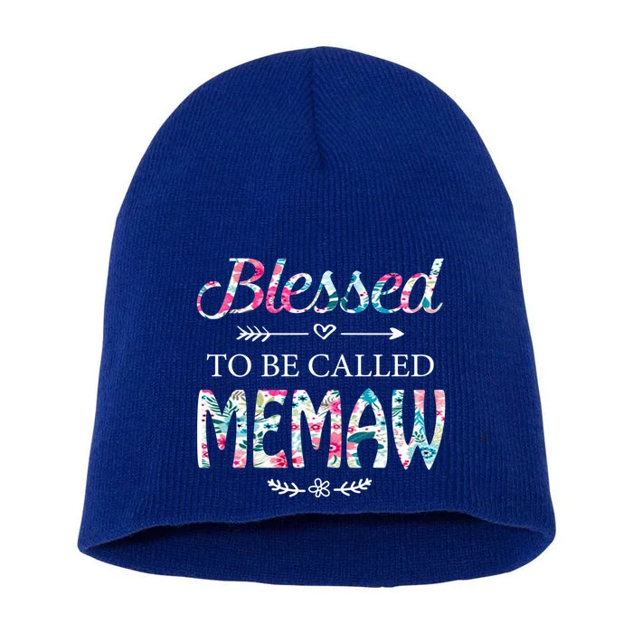 Wo Blessed To Be Called Memaw Gift For Memaw Gift Short Acrylic Beanie