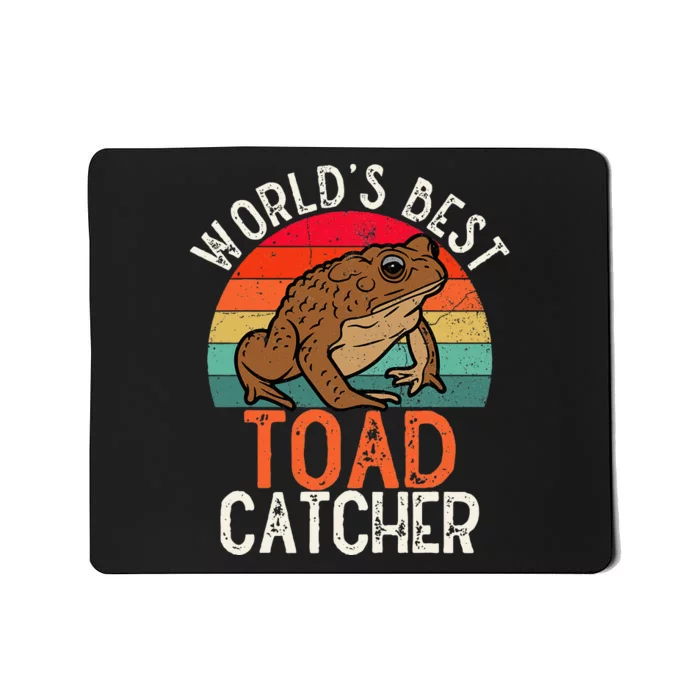 Worlds Best Toad Catcher Funny Amphibian Toad Mousepad