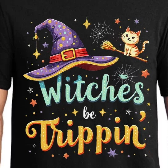 Witches Be Trippin Funny Witch Halloween Pajama Set