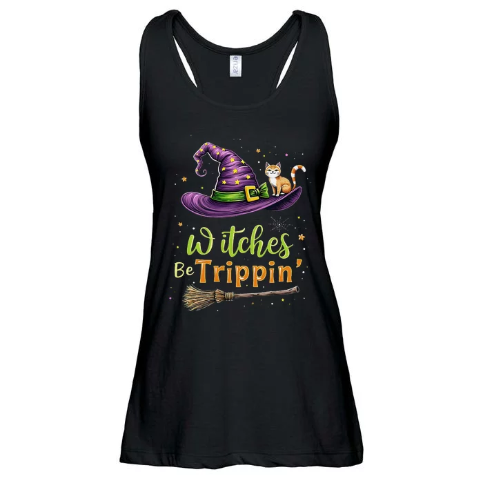 Witches Be Trippin Funny Witch Halloween Ladies Essential Flowy Tank