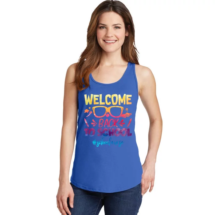 Welcome Back To School Nurse 1st Day Of School Nurse Tie Dye Great Gift Ladies Essential Tank