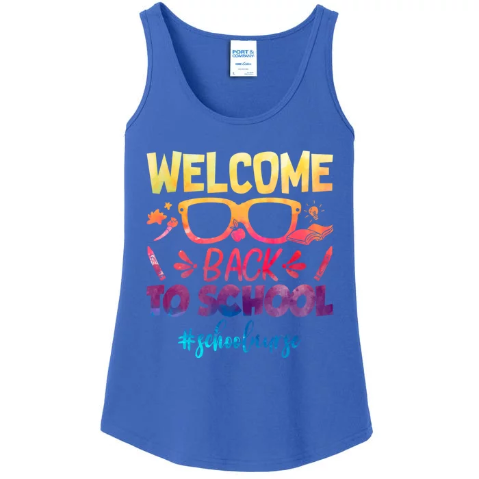 Welcome Back To School Nurse 1st Day Of School Nurse Tie Dye Great Gift Ladies Essential Tank