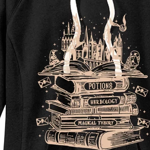 Wizard Bookshop Twosided Castle Book Women's Fleece Hoodie