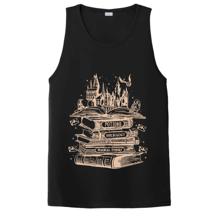 Wizard Bookshop Twosided Castle Book Performance Tank