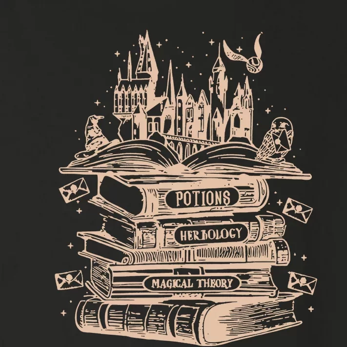 Wizard Bookshop Twosided Castle Book Toddler Long Sleeve Shirt