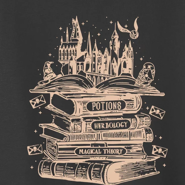 Wizard Bookshop Twosided Castle Book Toddler T-Shirt