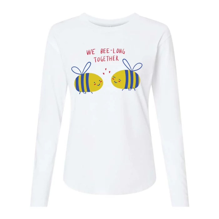 We Belong Together Cute Bee Womens Cotton Relaxed Long Sleeve T-Shirt