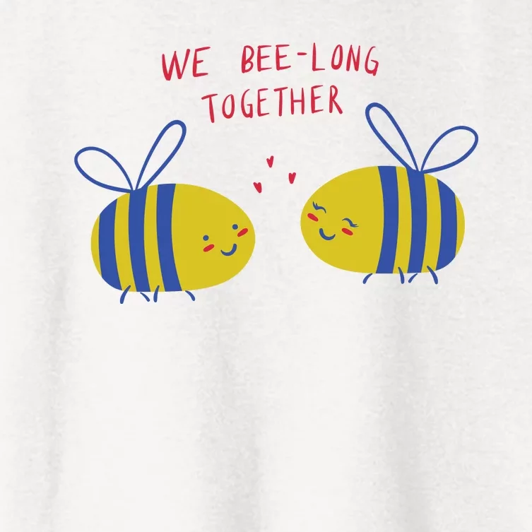 We Belong Together Cute Bee Women's Crop Top Tee