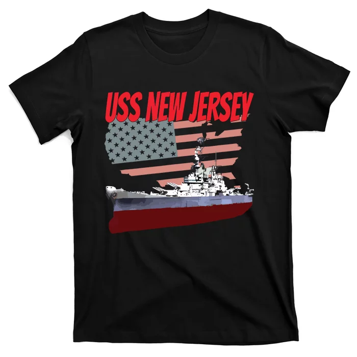 Ww2 Battleship Uss New Jersey World War 2 Ship Model T-Shirt