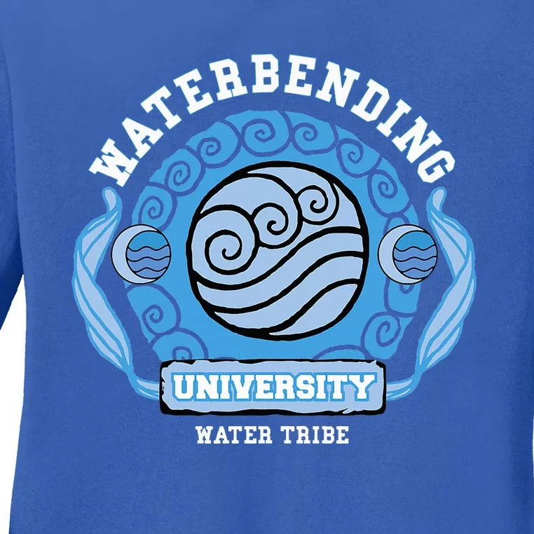 Water Bending University Logo Water Nation Ladies Long Sleeve Shirt