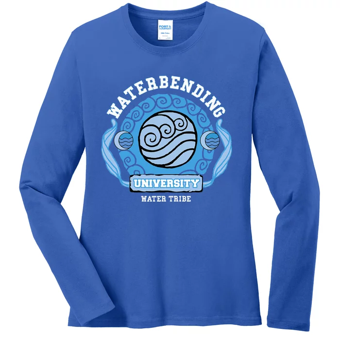 Water Bending University Logo Water Nation Ladies Long Sleeve Shirt