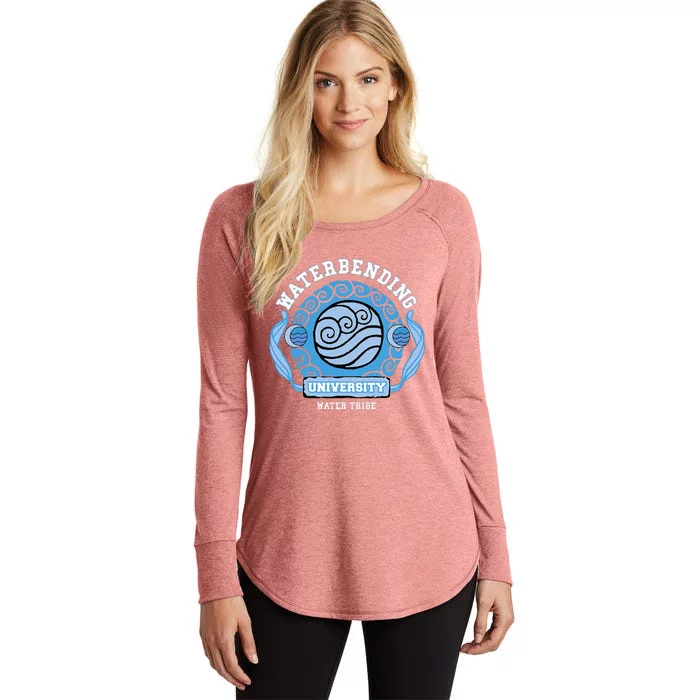 Water Bending University Logo Water Nation Women's Perfect Tri Tunic Long Sleeve Shirt