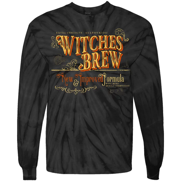 Witches Brew Vintage Halloween Movie Tie-Dye Long Sleeve Shirt