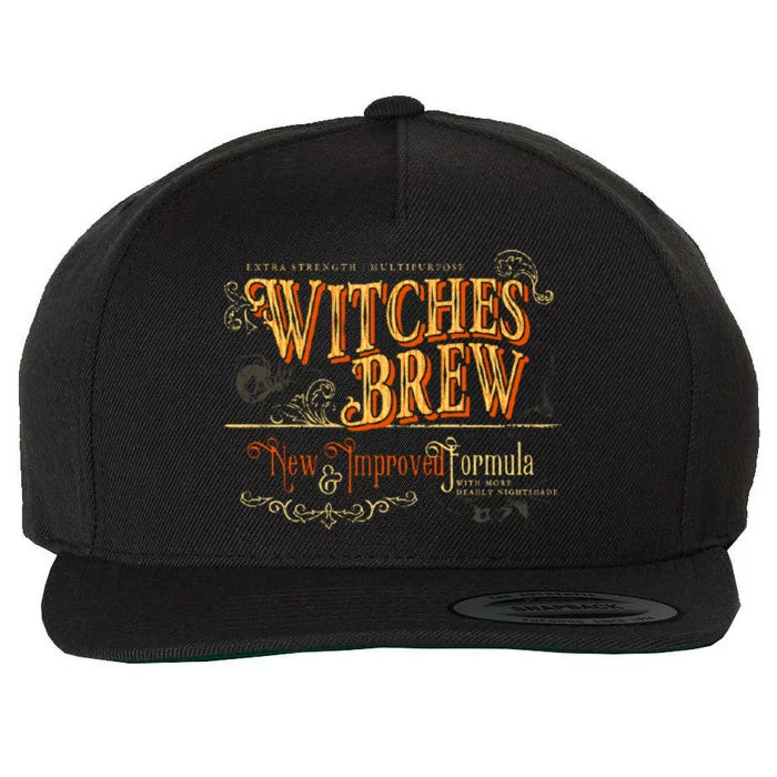 Witches Brew Vintage Halloween Movie Wool Snapback Cap