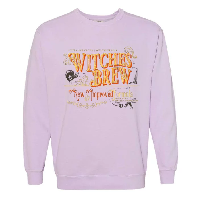 Witches Brew Vintage Halloween Movie Garment-Dyed Sweatshirt