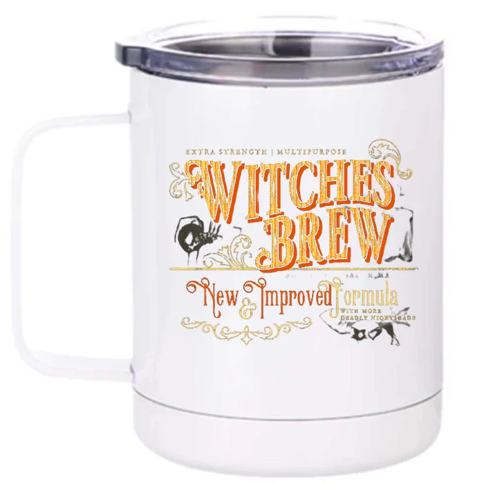 Witches Brew Vintage Halloween Movie Front & Back 12oz Stainless Steel Tumbler Cup