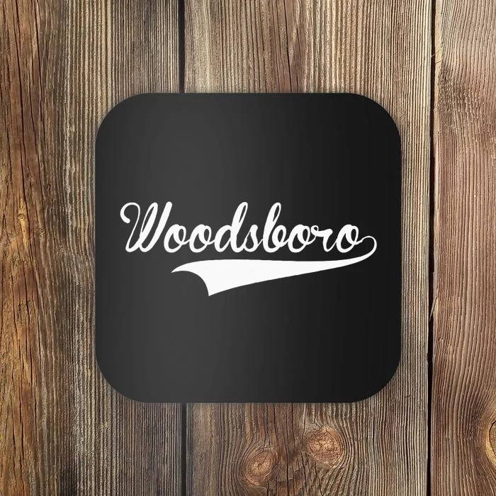 WOODSBORO Baseball Vintage Retro Font Coaster