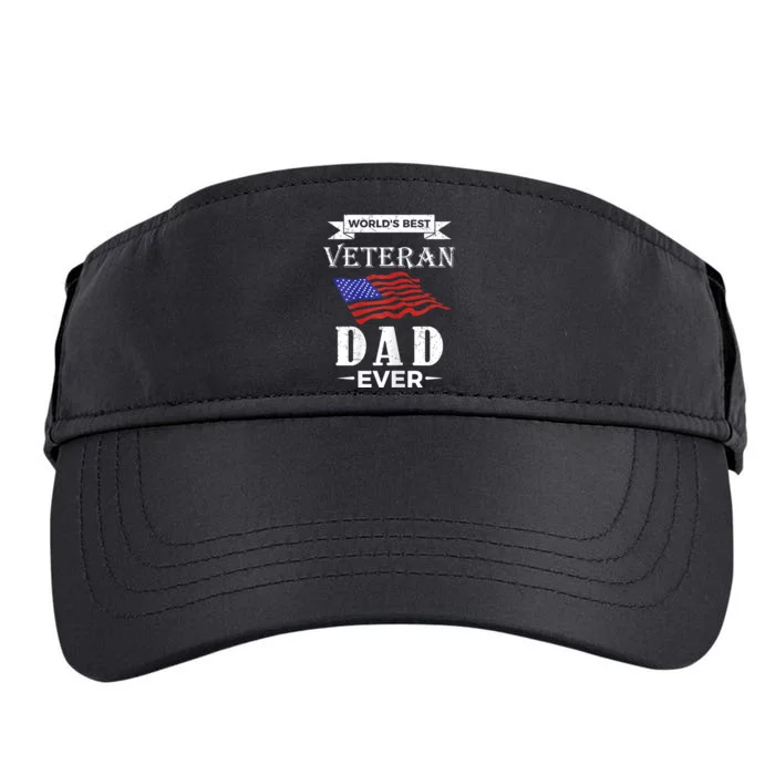 WorldS Best Veteran Dad Ever Adult Drive Performance Visor