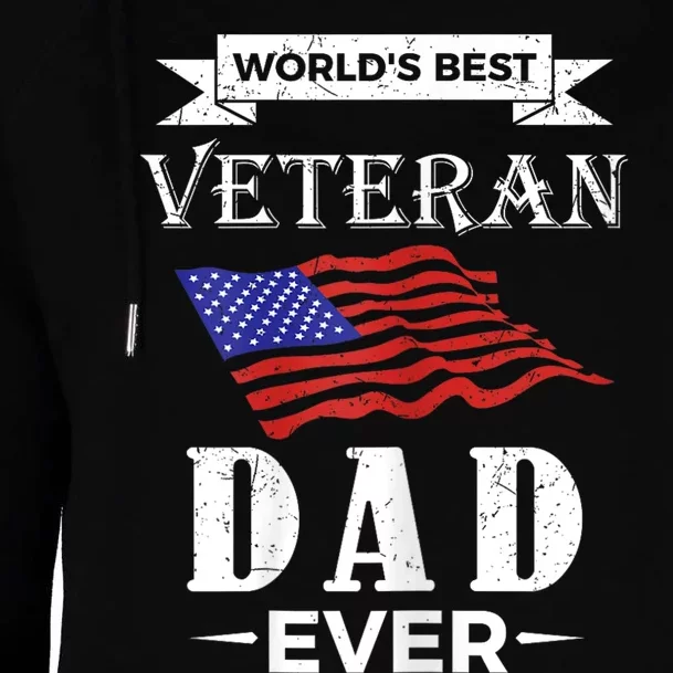 WorldS Best Veteran Dad Ever Womens Funnel Neck Pullover Hood