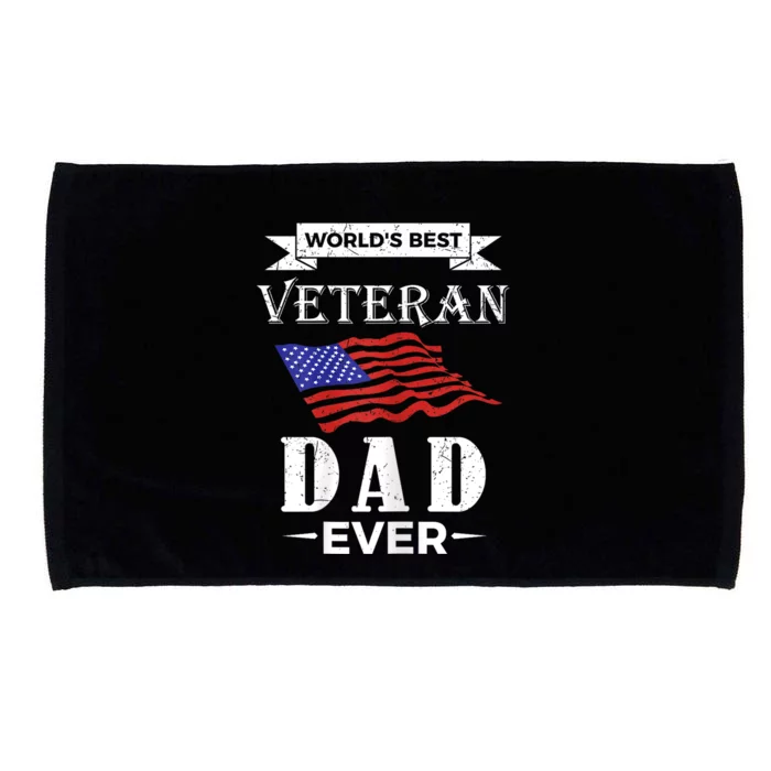 WorldS Best Veteran Dad Ever Microfiber Hand Towel