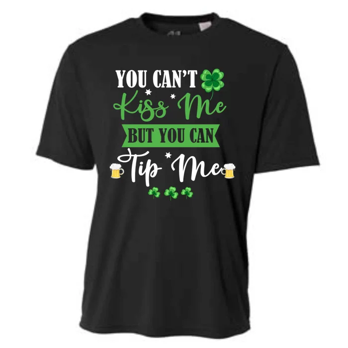 Waitress Bartender Waiter St Patrick's Day Lucky Shamrock Gift Cooling Performance Crew T-Shirt