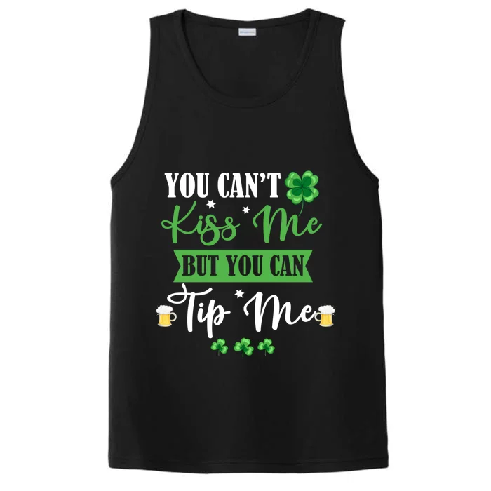 Waitress Bartender Waiter St Patrick's Day Lucky Shamrock Gift Performance Tank