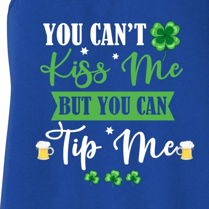 Waitress Bartender Waiter St Patrick's Day Lucky Shamrock Gift Women's Racerback Tank