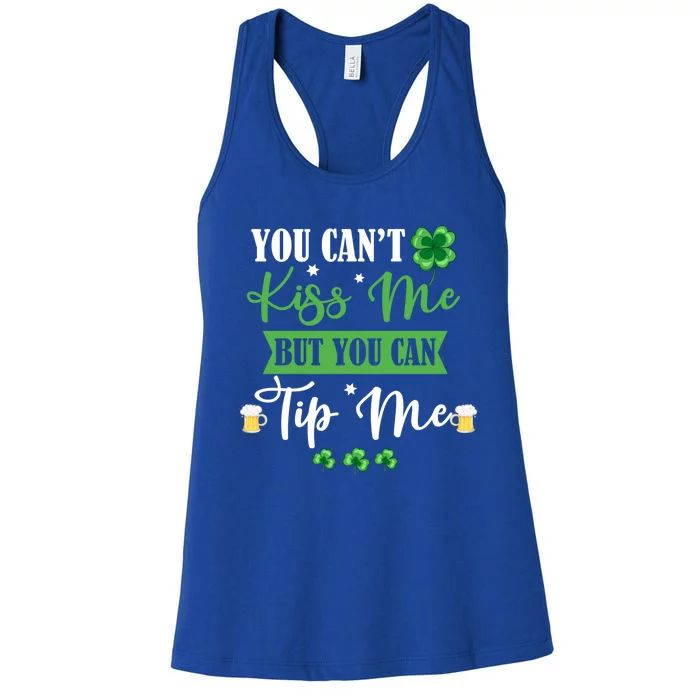 Waitress Bartender Waiter St Patrick's Day Lucky Shamrock Gift Women's Racerback Tank