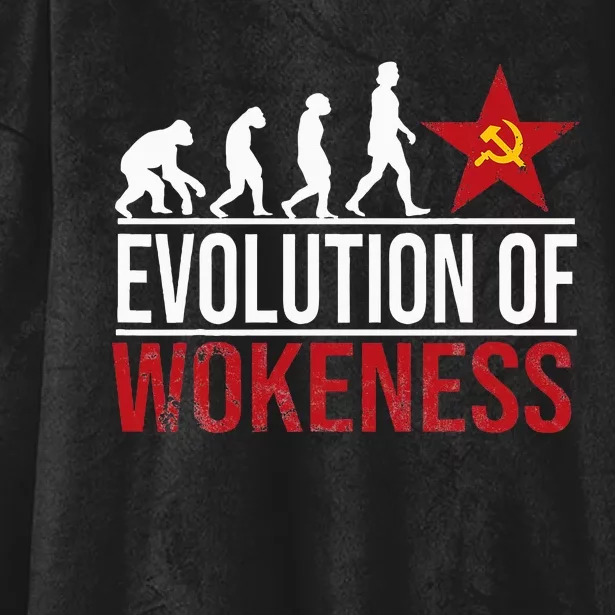 Wokeness Breeds Weakness Hooded Wearable Blanket