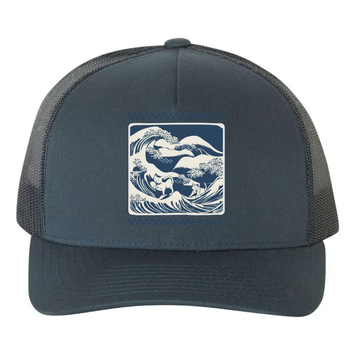 Wave Blue With Cats Less Cat Ladies For Harris Funny Cute Gift Yupoong Adult 5-Panel Trucker Hat