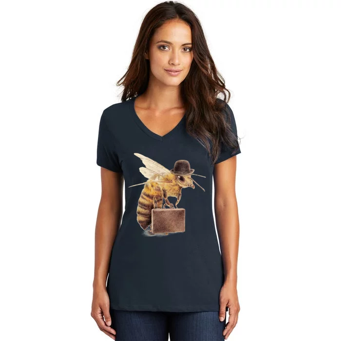 Worker Bee Women's V-Neck T-Shirt