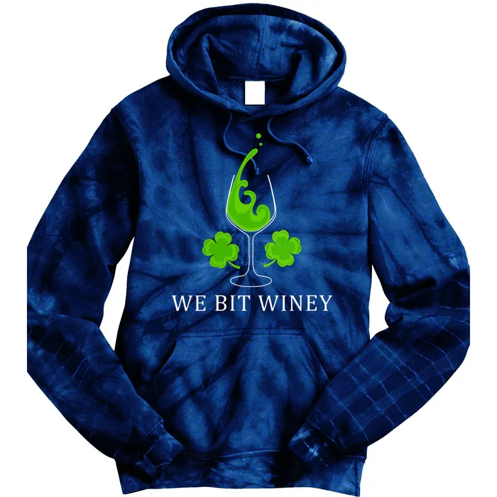 Wee Bit Winey Shamrock Wine St Patricks Day Carnival Vneck Tie Dye Hoodie